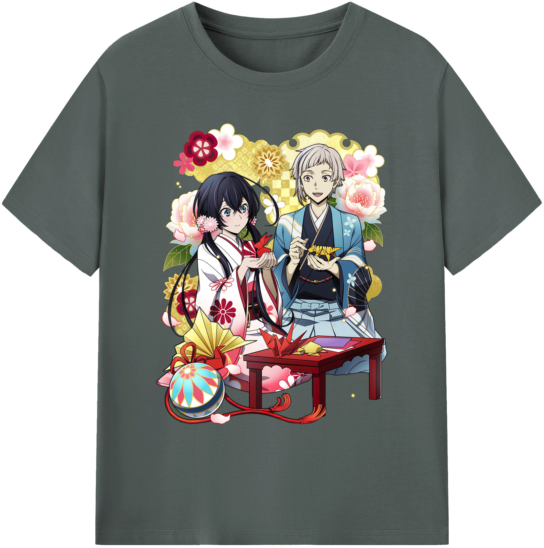 （画像用） 文豪ストレイドッグス Bungo Stray Dogs 綿100％ メンズ半袖Tシャツ｜肌触りやわらか＆通気性